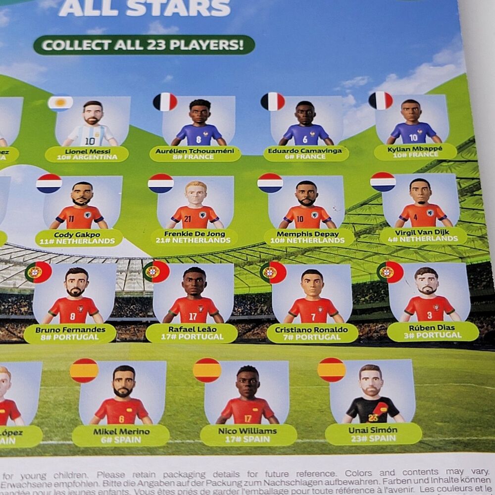 Supergoal All Stars Collectible Soccer Action Figures 5-Pack NEW Mbappe Lautaro - Picture 5 of 5
